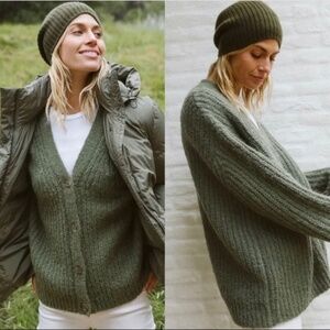 Jenni Kayne Cocoon Cardigan in Olive - Small